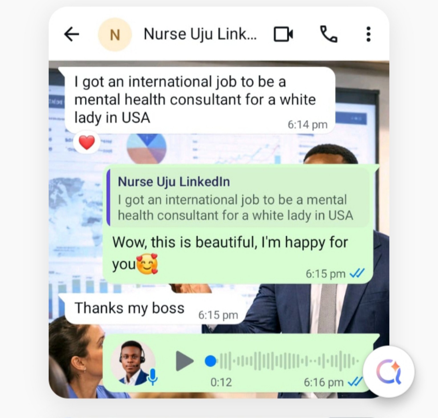 A nurse secured an international opportunity